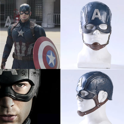 Captain America Cap Latex Simulation Cos Mask - Onvynix Labs