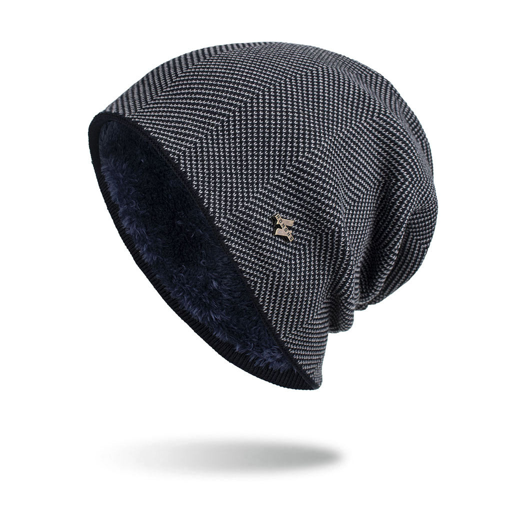 Velvet H-iron label pullover cap knitted yarn cap - Onvynix Labs