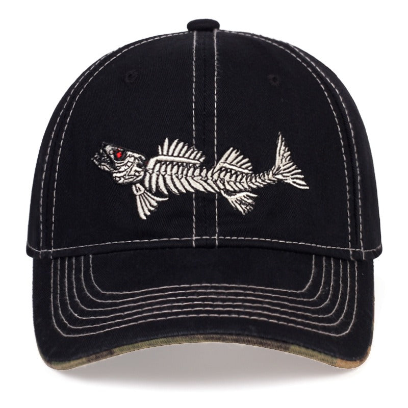 Hot selling fishbone embroidered baseball cap, outdoor sports cap, sunscreen cap, sunshade cap, duck tongue cap, travel cap - Onvynix Labs