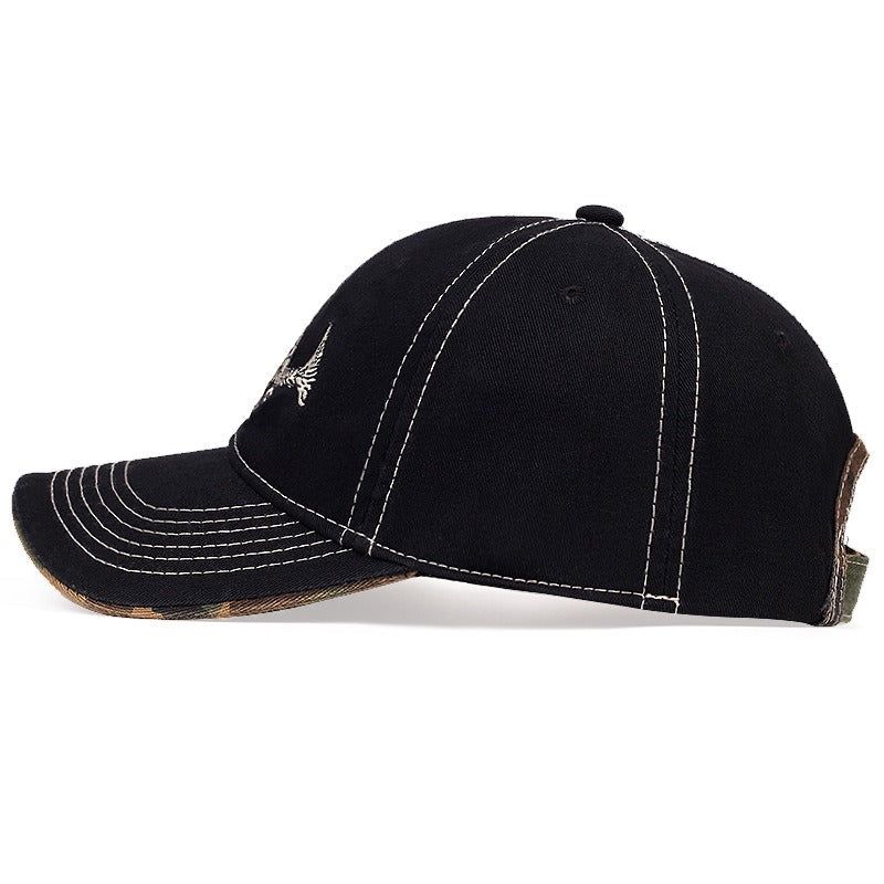 Hot selling fishbone embroidered baseball cap, outdoor sports cap, sunscreen cap, sunshade cap, duck tongue cap, travel cap - Onvynix Labs