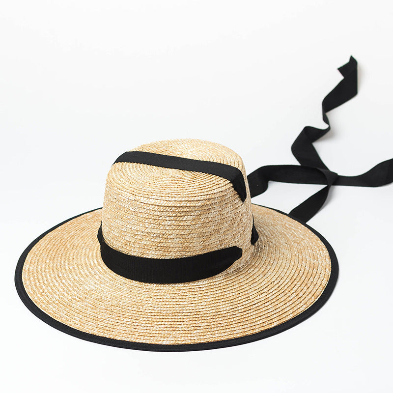 Quality Sun Hats for Women Floppy Wide Brim Beach Hats UV UPF 50+ Protection Straw Cap Black Ribbon Kuntucky Derby Holiday Caps - Onvynix Labs