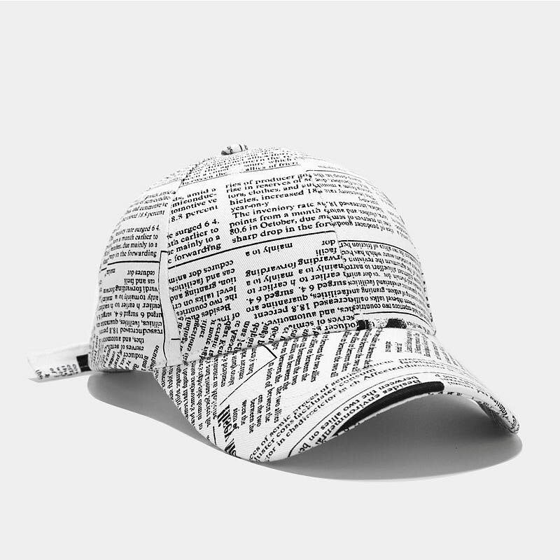 FS Winter Retro Newspaper Pattern Cappellino Baseball Cap Trendy Yellow Pink Hip Hop Hats For Men Women Gorras Para Hombre - Onvynix Labs
