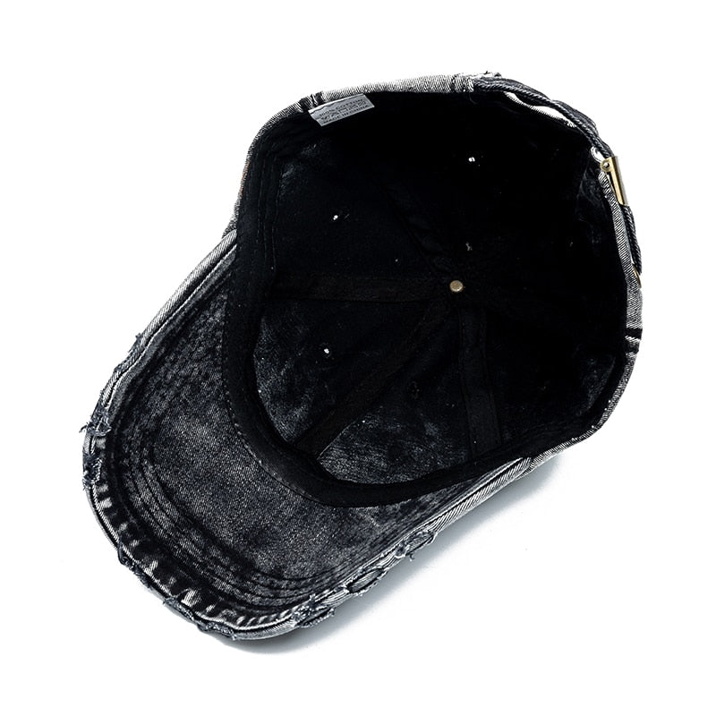 New Unisex Washed Cotton Cap High Quality Denim Plain Baseball Cap Men Women Adjustable Casual Outdoor Streetwear Fashion Hat - Onvynix Labs