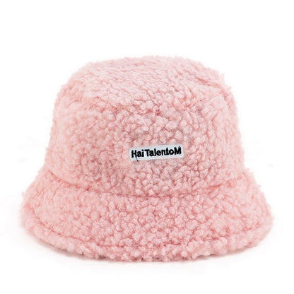 Hat Female Autumn And Winter Warm Lambswool Fishing Cap Korean Fashion Plush Cap New Fashion Letter Cap - Onvynix Labs