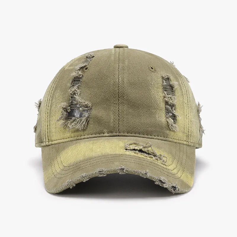 Distressed Adjustable Cotton Baseball Cap - Onvynix Labs