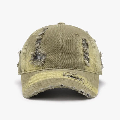 Distressed Adjustable Cotton Baseball Cap - Onvynix Labs