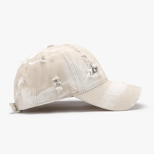 Distressed Adjustable Cotton Baseball Cap - Onvynix Labs