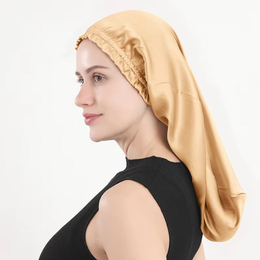 Sleeping cap mulberry silk long hair cap fungus side length cylindrical cap - Onvynix Labs