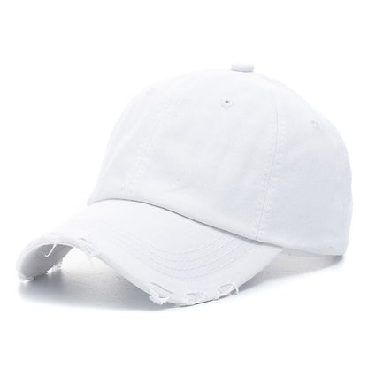 New Unisex Washed Cotton Cap High Quality Denim Plain Baseball Cap Men Women Adjustable Casual Outdoor Streetwear Fashion Hat - Onvynix Labs