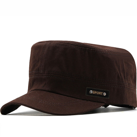 Retro Flat Cap Men's Military Cap Spring And Summer Solid Color Cap Travel And Leisure Sun Hat Outdoor Mountaineering Hat - Onvynix Labs