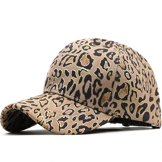 Trendy Bronzing Leopard Print Baseball Cap Men's And Women's Deerskin Fleece Cap Plaid Fashion Hat - Onvynix Labs