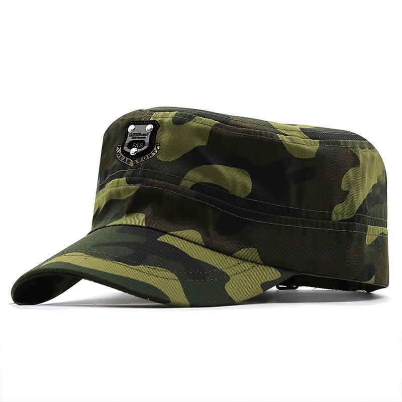 Retro Flat Cap Men's Military Cap Spring And Summer Camouflage Cap Travel And Leisure Sun Hat Outdoor Mountaineering Hat - Onvynix Labs
