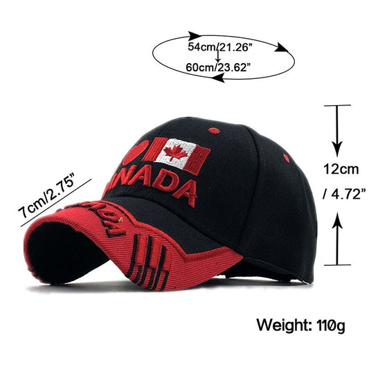 Gorras Brand Canada Flag Men fishing Baseball Cap Of Canada Hat Mens Snapback Bone Adjustable Wonmen Baseball Hat Snapback Hat - Onvynix Labs