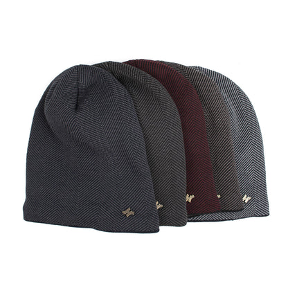 Velvet H-iron label pullover cap knitted yarn cap - Onvynix Labs