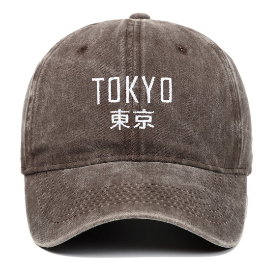 Washed Minimalist Tokyo Letter Baseball Cap Outdoor Sun Protection, Unisex Couple Hat - Onvynix Labs