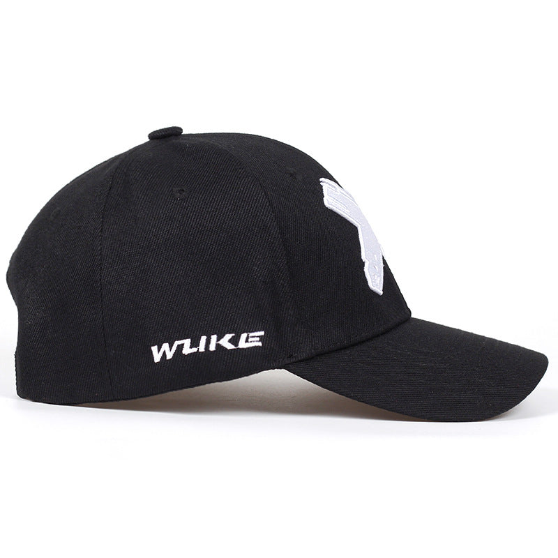 New men's black trendy hat embroidered baseball cap for autumn and winter - Onvynix Labs