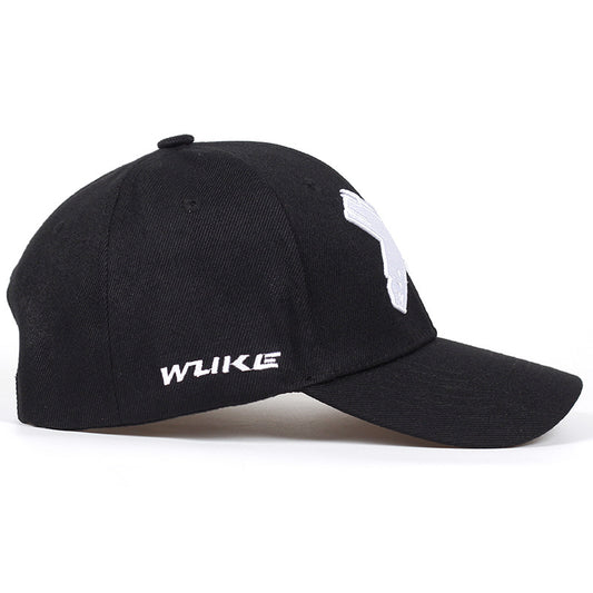 New men's black trendy hat embroidered baseball cap for autumn and winter - Onvynix Labs