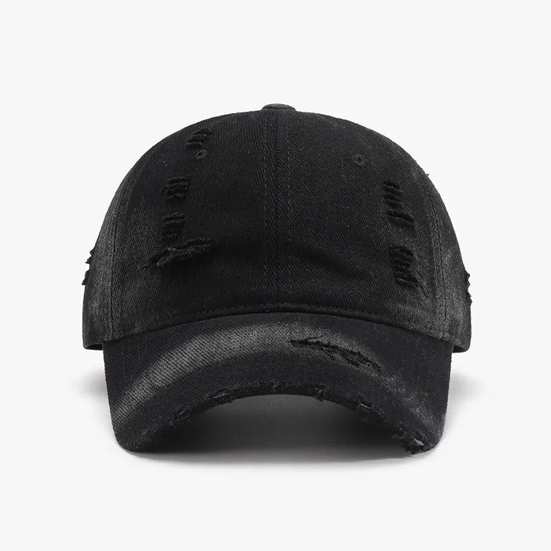 Distressed Adjustable Cotton Baseball Cap - Onvynix Labs