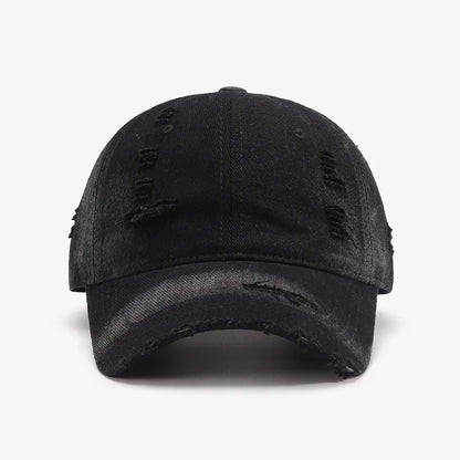 Distressed Adjustable Cotton Baseball Cap - Onvynix Labs
