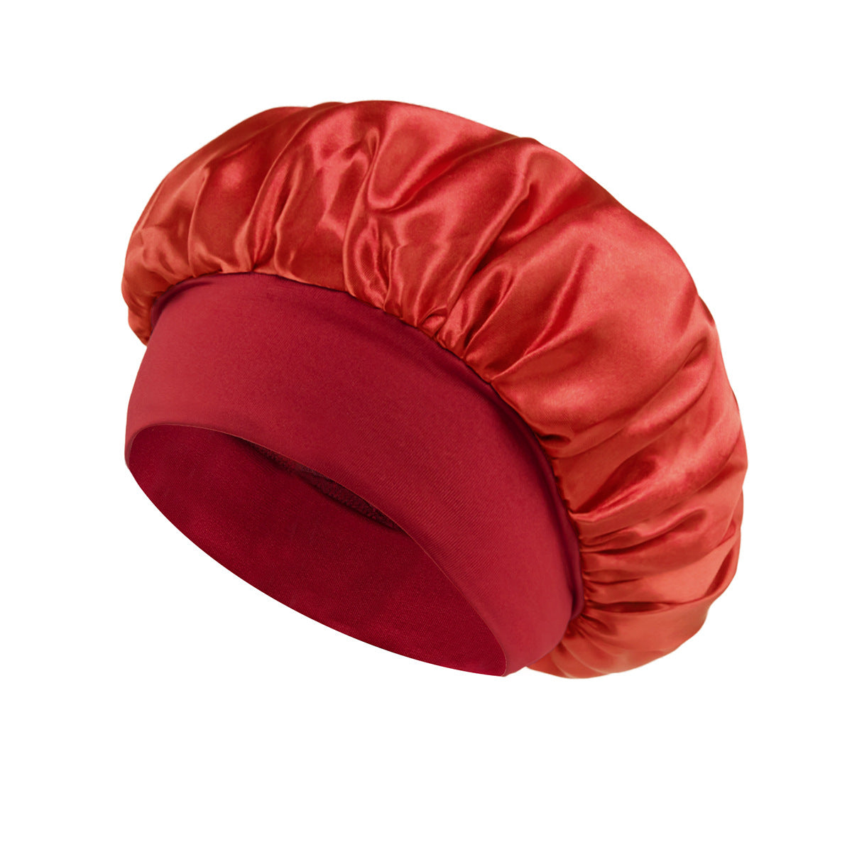 Solid Color Bath Cap Adult Fashion Satin Wide Brim Sleep Cap for Women Chemotherapy Hair Care - Onvynix Labs
