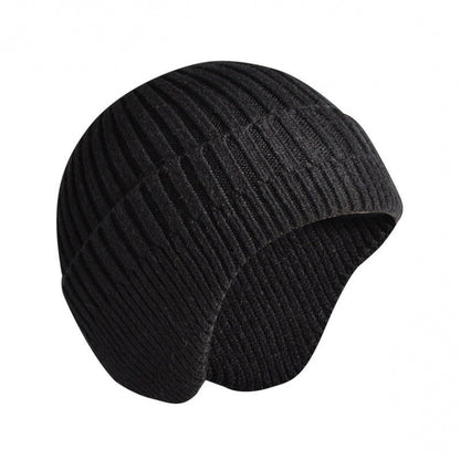 Hats Men's Autumn and Winter Woolen Hats Plush Thickened Knit Hats Korean Fashion Earmuffs Headcap Cold proof Warm Cap - Onvynix Labs