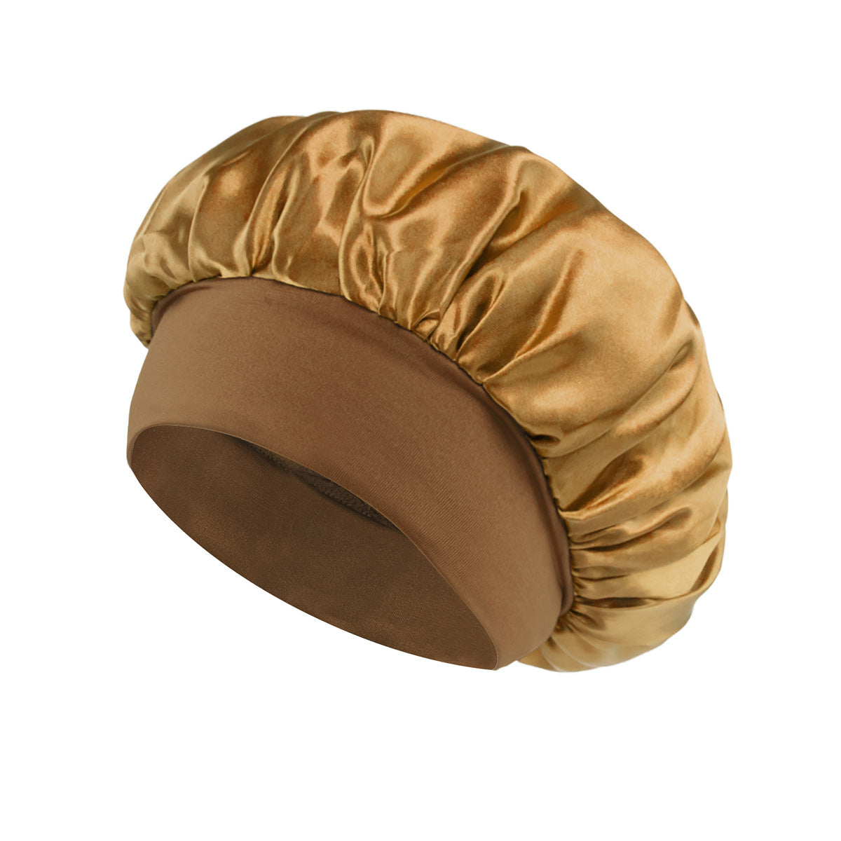 Solid Color Bath Cap Adult Fashion Satin Wide Brim Sleep Cap for Women Chemotherapy Hair Care - Onvynix Labs