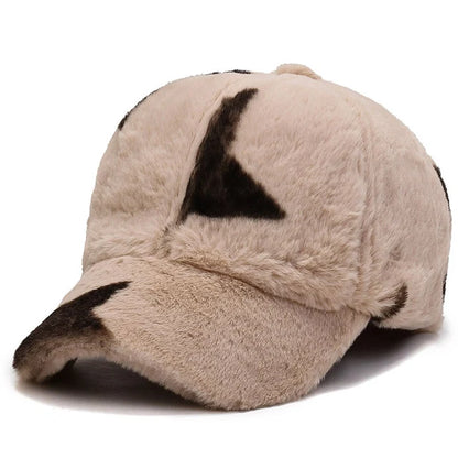 Short Brim Leopard Print Adjustable Women Baseball Cap Zebra Stripes Autumn Winter Short Plush Dad Hat Snapback - Onvynix Labs