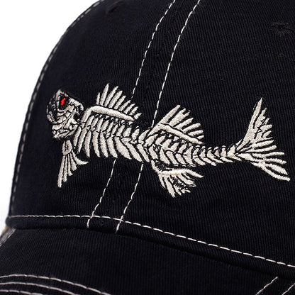 Hot selling fishbone embroidered baseball cap, outdoor sports cap, sunscreen cap, sunshade cap, duck tongue cap, travel cap - Onvynix Labs