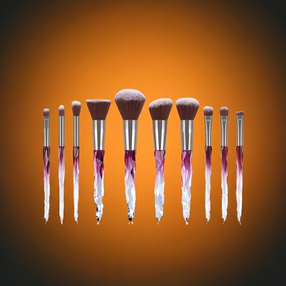10 Crystal makeup brushes with diamond handle - Onvynix Labs