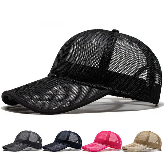Adult Summer Mesh Sun Cap Lady Outdoors Sport Hat Man Big Size Baseball Caps - Onvynix Labs