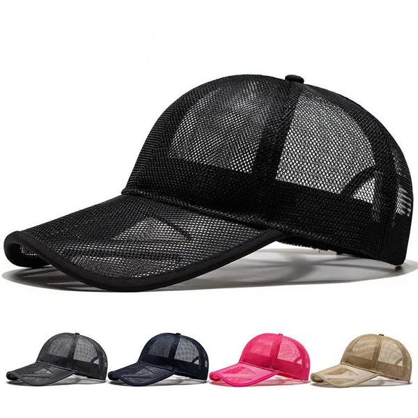 Adult Summer Mesh Sun Cap Lady Outdoors Sport Hat Man Big Size Baseball Caps - Onvynix Labs