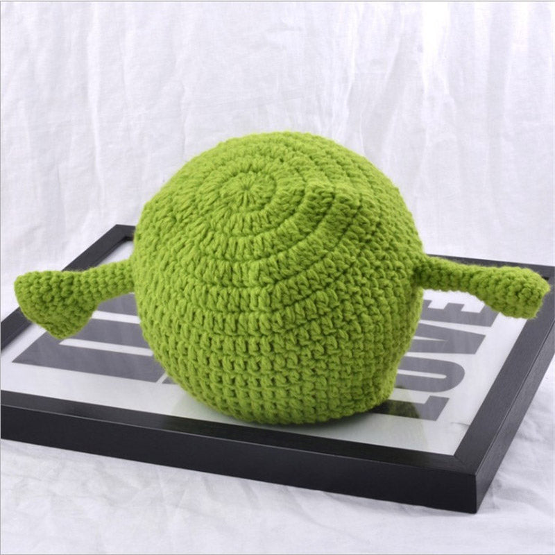 Unisex Balaclava Monster Shrek Hat Wool Winter Knitted Hats Green Party Funny Beanie Skullies Cap for Women Men Pure Handmade - Onvynix Labs