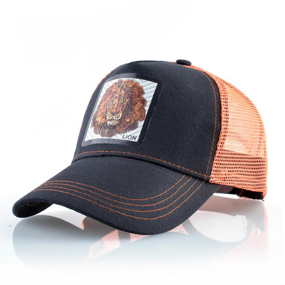 Breathable Mesh Baseball Cap Men Women Fashion Trucker Caps Snapback Hip Hop Baseball Hat With Lion Patck Streetwear Visor Hats - Onvynix Labs
