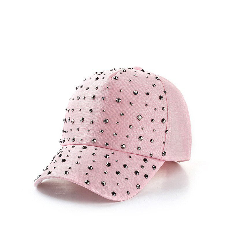 Unisex Streetwear Bone Cotton Rhinestone Breathable Mesh Sun Hat Summer Women Snapback Adjustable Rivet Ponytail Baseball Cap 83 - Onvynix Labs