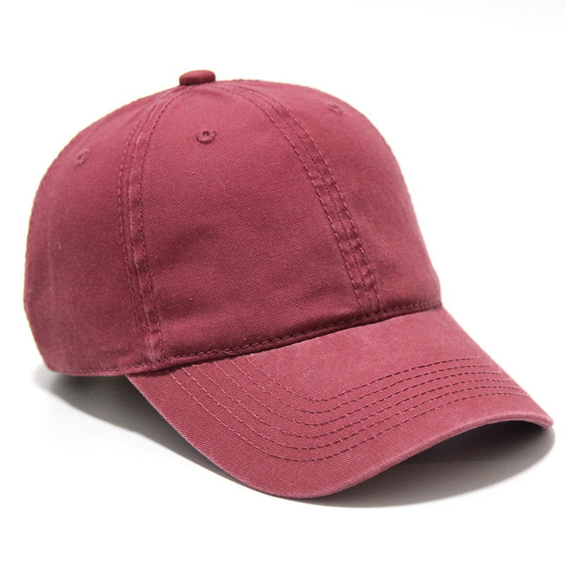 Retro Do Old Washed Hat Baseball Cap Soft Top Sand Washed Duck Tongue Hat Embroidered Sun Visor - Onvynix Labs