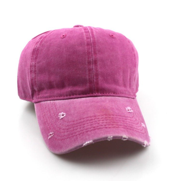 Autumn and winter distressed personalized soft-top cap Harajuku retro hat - Onvynix Labs