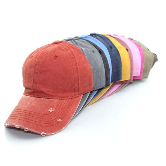 Autumn and winter distressed personalized soft-top cap Harajuku retro hat - Onvynix Labs