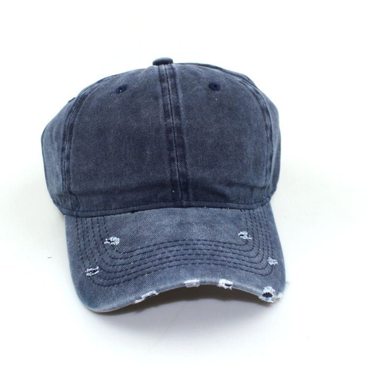 Autumn and winter distressed personalized soft-top cap Harajuku retro hat - Onvynix Labs