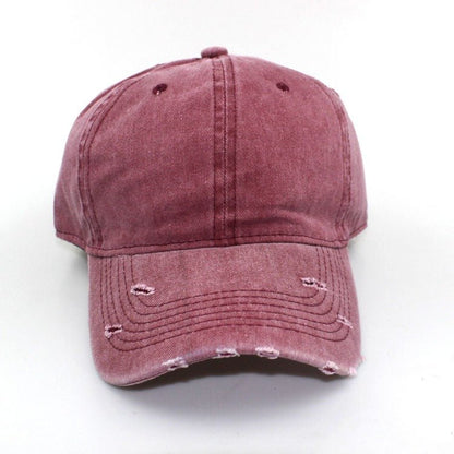 Autumn and winter distressed personalized soft-top cap Harajuku retro hat - Onvynix Labs