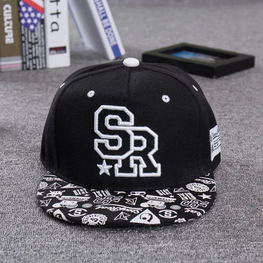 Embroidered Letter SR Baseball Cap Men Hip Hop Cap Women Outdoor Sports Casual Flat Brim Hat Adjustable Biker Hat - Onvynix Labs