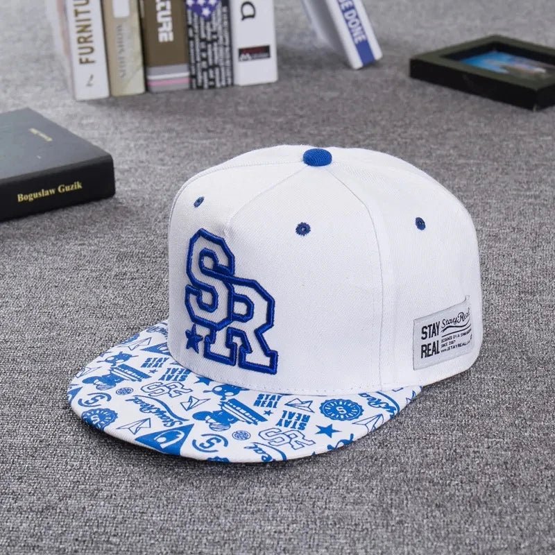 Embroidered Letter SR Baseball Cap Men Hip Hop Cap Women Outdoor Sports Casual Flat Brim Hat Adjustable Biker Hat - Onvynix Labs
