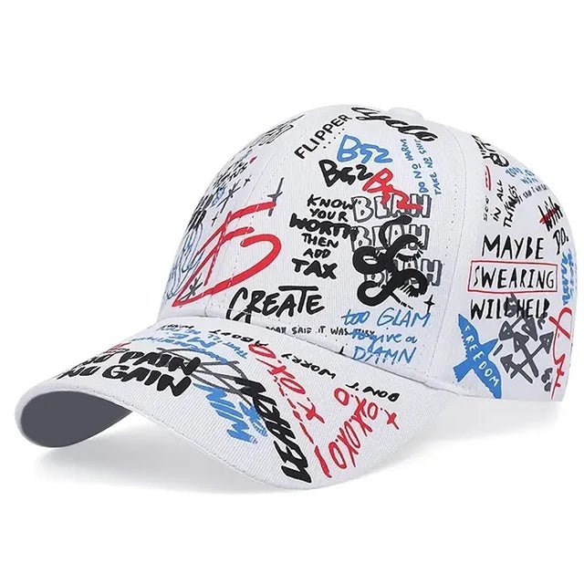fashion Letter Baseball Cap Graffiti Sun Hip Hop Cap Visor Spring Hat Men Adjustable Snapback Cotton Cap For Women Men Hats - Onvynix Labs