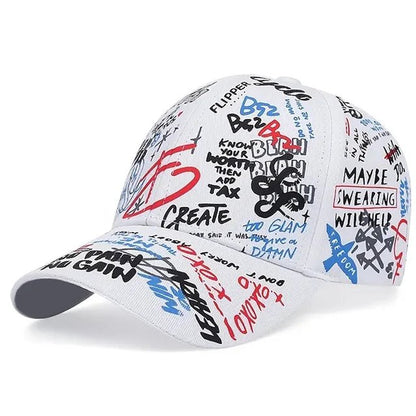 fashion Letter Baseball Cap Graffiti Sun Hip Hop Cap Visor Spring Hat Men Adjustable Snapback Cotton Cap For Women Men Hats - Onvynix Labs