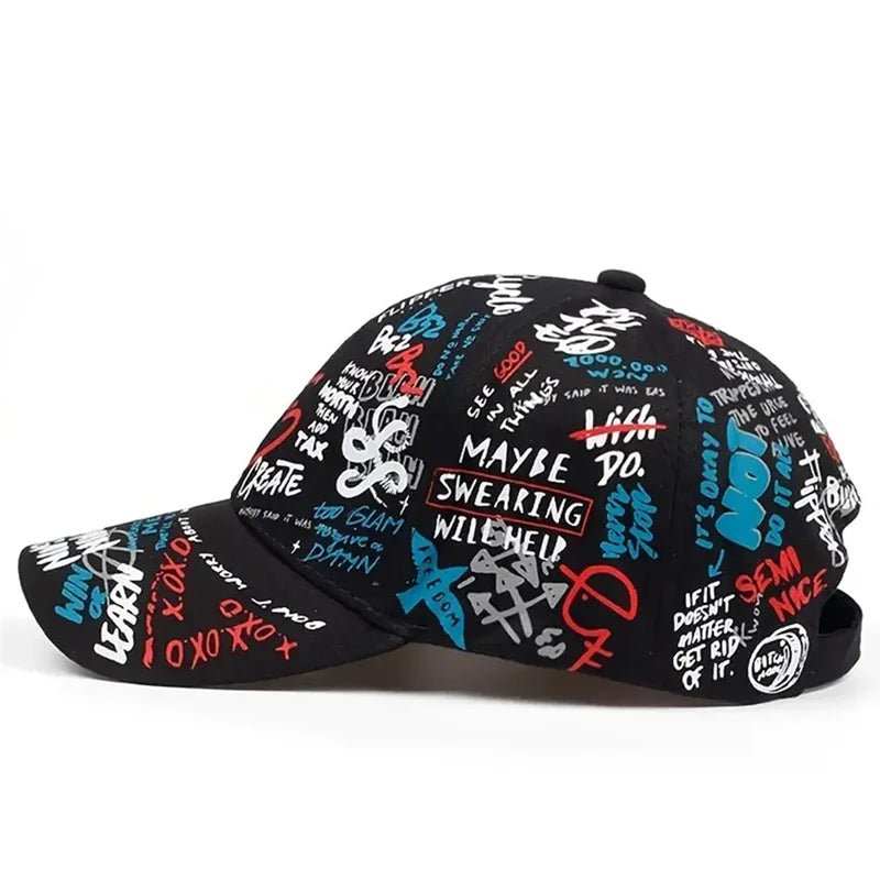 fashion Letter Baseball Cap Graffiti Sun Hip Hop Cap Visor Spring Hat Men Adjustable Snapback Cotton Cap For Women Men Hats - Onvynix Labs