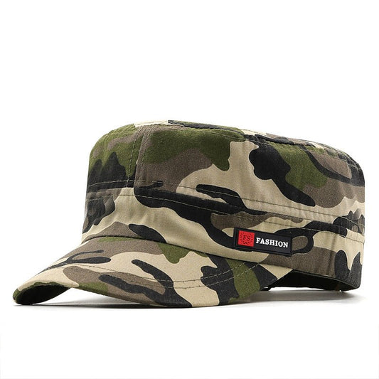 FS Flat Cap Men's Military Cap Spring And Summer Camouflage Cap Travel And Leisure Sun Hat Outdoor Mountaineering Hat - Onvynix Labs