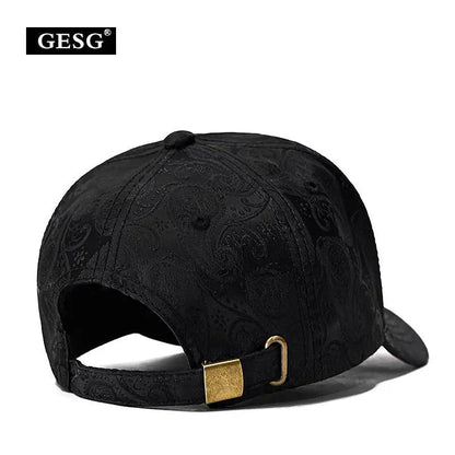 Spring and Summer New Hat Men's Tall Crown Cashew Embossed Baseball Cap Fashion Face-Looking Small Men Casual Peaked Cap - Onvynix Labs