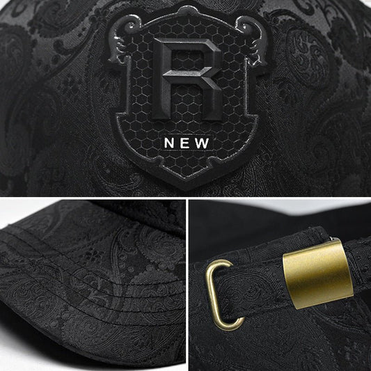 Spring and Summer New Hat Men's Tall Crown Cashew Embossed Baseball Cap Fashion Face-Looking Small Men Casual Peaked Cap - Onvynix Labs