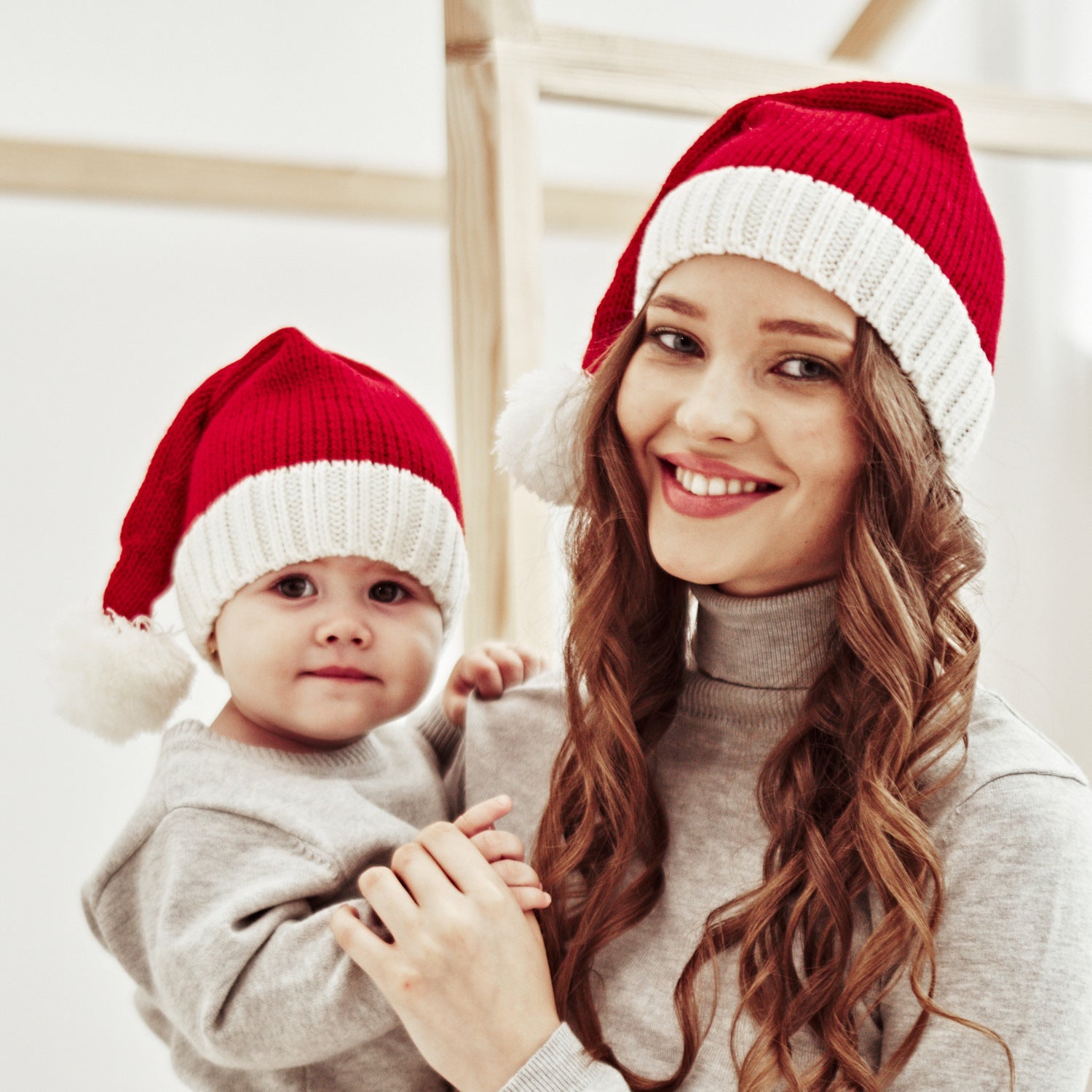 Winter Fur Ball Mother Baby Knitting Cap Christmas Warm Cap Parent-Child Cap - Onvynix Labs