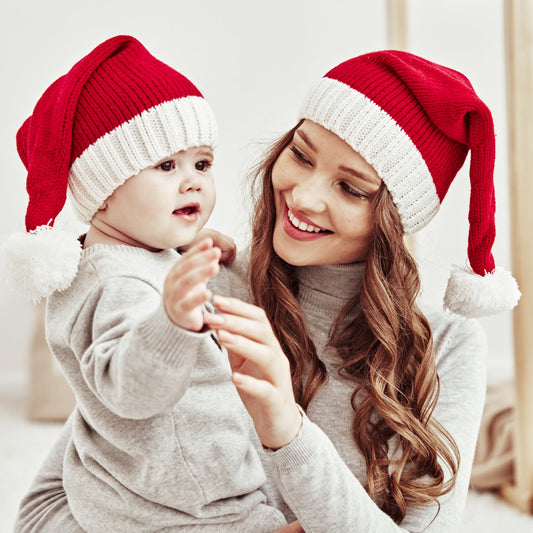 Winter Fur Ball Mother Baby Knitting Cap Christmas Warm Cap Parent-Child Cap - Onvynix Labs