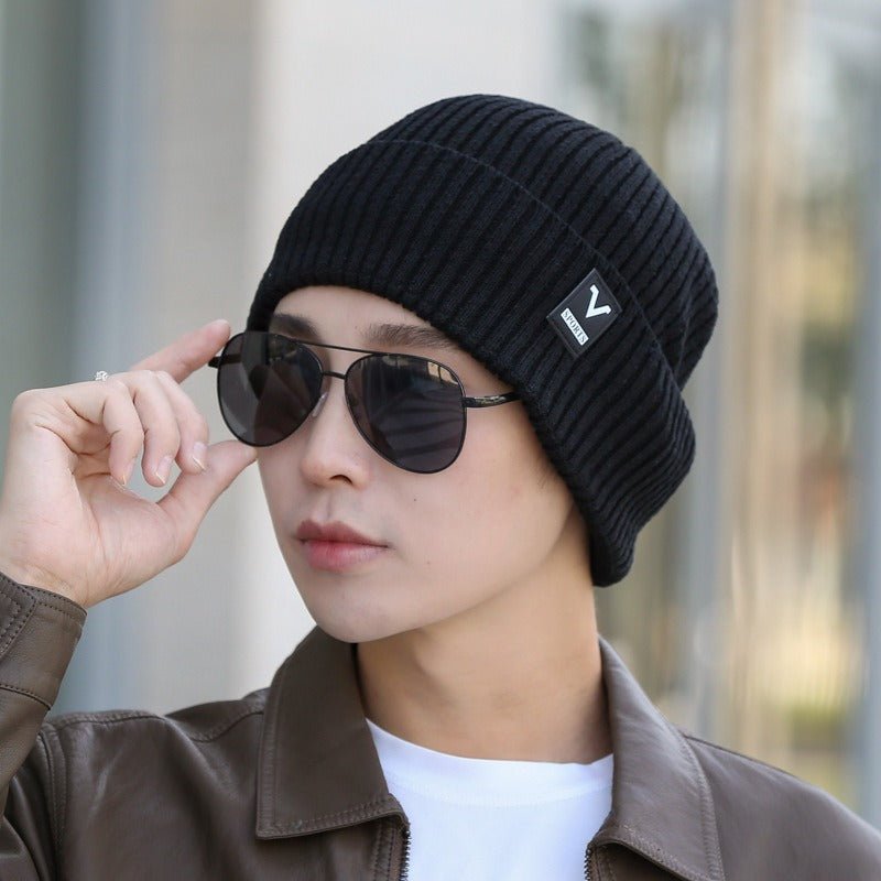 Winter Warm Thickened Knitted Cap Men And Women New Outdoor Cold Woolen Cap Ear Protection Cycling Anti-Cold Cap - Onvynix Labs